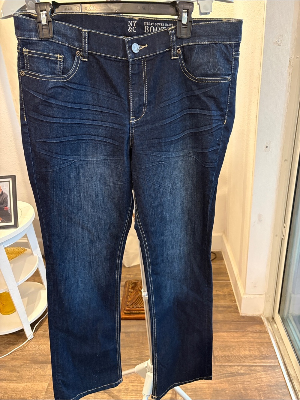 NY & Co Dark Wash Bootcut Jeans - Dark Blue sz 14
